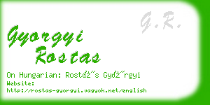 gyorgyi rostas business card